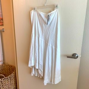 Nic &  Zoe  Nordstrom White Linen Midi Skirt